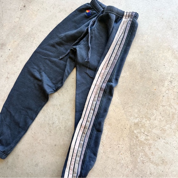 Aviator Nation Blue Striped Sweatpants - Picture 5 of 7